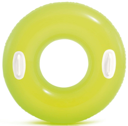 Nafukovací kruh s držadly Intex Neon Žlutá Nafukovací kruh s držadly Intex Neon Žlutá