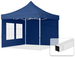 Nůžkový stan 3 x 3 m s 2 bočnicemi modrá Nůžkový stan 3 x 3 m s 2 bočnicemi modrá