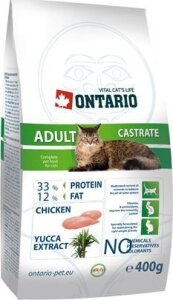 ONTARIO Cat AdONTARIO Cat Adult Castrate 0,4 kg ONTARIO Cat AdONTARIO Cat Adult Castrate 0,4 kg