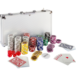 Poker set v kufříku 300 ks žetonů