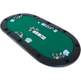 Pokerová podložka pro 10 hráčů zelená Pokerová podložka pro 10 hráčů zelená