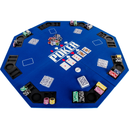 Pokerová podložka pro 8 hráčů modrá Pokerová podložka pro 8 hráčů modrá