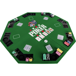 Pokerová podložka pro 8 hráčů zelená Pokerová podložka pro 8 hráčů zelená