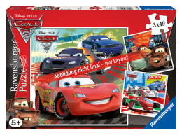 Ravensburger Puzzle Auta 2 3 x 49 dílů Ravensburger Puzzle Auta 2 3 x 49 dílů