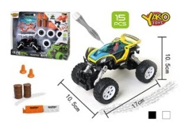 Stavebnice Auto 4WD 15 ks 1:32 erná-bílá Stavebnice Auto 4WD 15 ks 1:32 erná-bílá