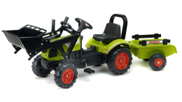 Traktor Falk Claas Arion 410 s valníkem a přední lžící Traktor Falk Claas Arion 410 s valníkem a přední lžící