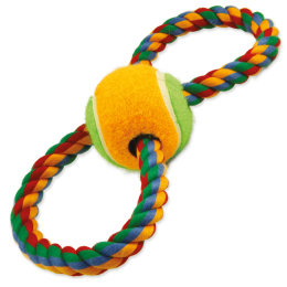 Uzel pro psy Dog Fantasy bavlněný barevný 4 knoty 60 cm Uzel pro psy Dog Fantasy bavlněný barevný 4 knoty 60 cm