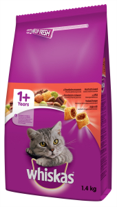 Whiskas Dry s hovězím masem 1,4 kg Whiskas Dry s hovězím masem 1,4 kg