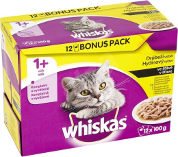 Whiskas kapsa Drůběží výběr v želé 12 x 100 g Whiskas kapsa Drůběží výběr v želé 12 x 100 g