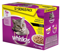 Whiskas kapsa Drůběží výběr ve šťávě 12 x 100g Whiskas kapsa Drůběží výběr ve šťávě 12 x 100g