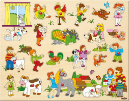 Woody Puzzle velké s úchyty Woody Puzzle velké s úchyty