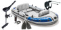 SET - Nafukovací člun Intex Excursion 4 set s držákem a elektromotorem Maxima A 40