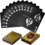 Poker karty plastové černo-zlatá