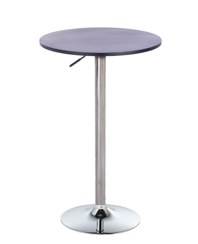 Levně Barový stolek Hawaj BT-02-1 | černý, stříbrná noha