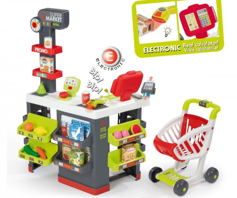 Smoby Supermarket šedo-zelený Smoby