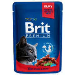 Kapsička Brit Premium Cat Beef Stew & Peas 100 g