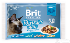 Kapsičky Brit Premium Cat Delicate Fillets in Gravy Dinner Plate 340 g