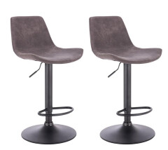 2x Barová židle Hawaj CL-18022 tmavě šedá