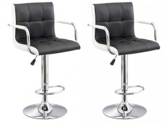 2x Barová židle Hawaj CL-3331 | černá / bílá