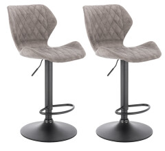 2 x Barová židle Hawaj CL-865 | světle šedá