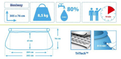 Bazén Bestway Fast Set 3,66 x 0,76 m bez filtrace