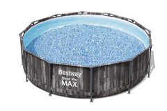 Bazén Bestway Steel Pro Wood 3,66 x 1 m s filtrací a schůdky