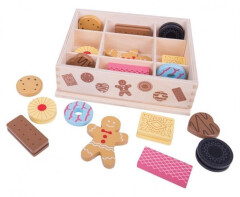 Bigjigs Toys box s dřevěnými sušenkami