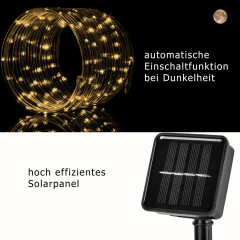 Dekorativní LED hadice solární 10 m 100 diod studená bílá