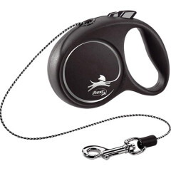 Vodítko Flexi Black Design XS lanko 3 m černé 8 kg