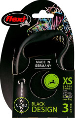 flexi-black-design-xs-lanko-3-m-cerne-8-kg