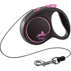 Vodítko Flexi Black Design XS lanko 3 m růžové 8 kg