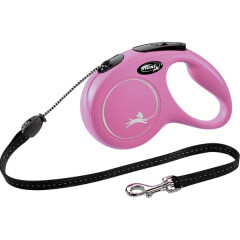 Vodítko Flexi Classic NEW M lanko 5 m růžové 20 kg