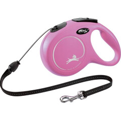 Vodítko Flexi Classic NEW M lanko 8 m růžové 20 kg