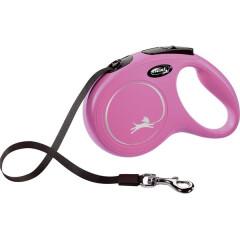 Vodítko Flexi Classic NEW M pásek 5 m růžové 25 kg