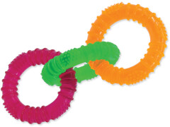 Hračka Dog Fantasy 3 kruhy gumové barevné 16 cm
