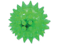 Hračka Dog Fantasy míček LED zelený 5 cm