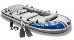 SET - Nafukovací člun Intex Excursion 5 set s držákem a elektromotorem Maxima A 40
