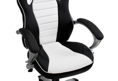 Kancelářská židle Hawaj Racing Deluxe bílo-černá - s drobnou vadou