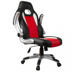 Kancelářská židle KA-E240 Autronic (racing design) (černo-červeno-bílá)