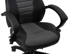Kancelářská židle racing Deluxe šedo-černá s drobnou vadou
