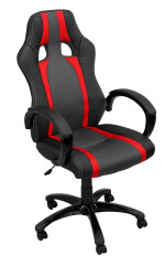 Kancelářská židle Hawaj červeno-černá s pruhy 