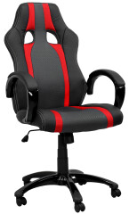 Kancelářská židle Hawaj | červeno-černá s pruhy