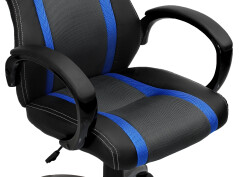 Kancelářská židle Hawaj modro-černá s pruhy