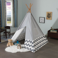 KidKraft dětský stan Deluxe Play Teepee | šedý