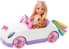 Mattel Barbie Chelsea a kabriolet s nálepkami