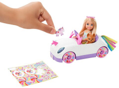 Mattel Barbie Chelsea a kabriolet s nálepkami