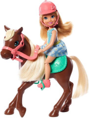 Mattel Barbie Chelsea a poník tmavě hnědý