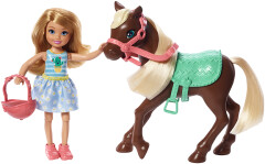 Mattel Barbie Chelsea a poník tmavě hnědý