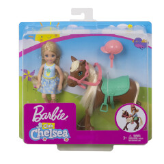 Mattel Barbie Chelsea a poník tmavě hnědý