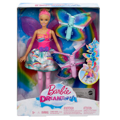Mattel Barbie létající víla s křídly běloška